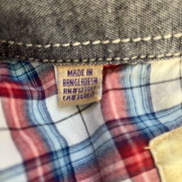 Western Pearl Snap long sleeve shirt by Z.A.C.H.S. Clothing Co large - Picture 7 of 10